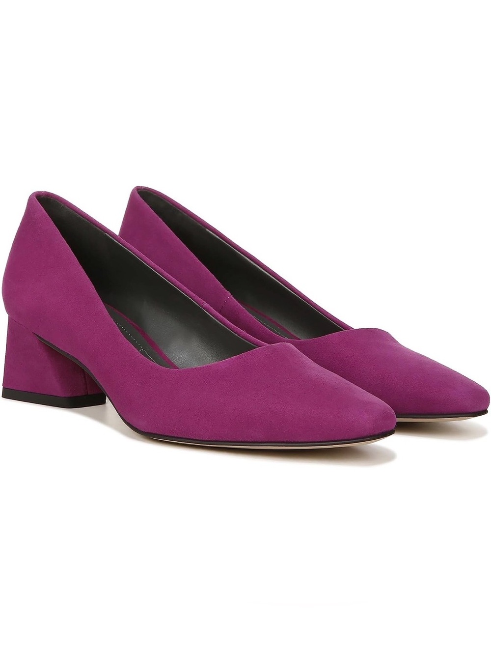 NWT Franco Sarto Jesslyn Raspberry Leather Pointed Toe Block Heel Pumps Sz 8